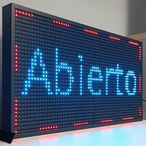 Pantalla LED P10 a todo color 67x19 cm